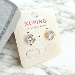 Iza rose gold színű köves antiallergén xuping fülbevaló