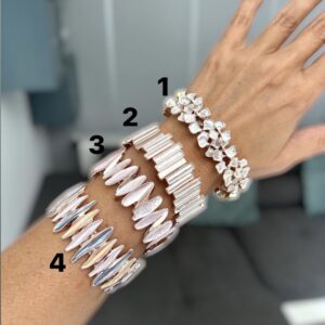 Flóra rose gold színű bizsu tűzzománc karkötő (2)