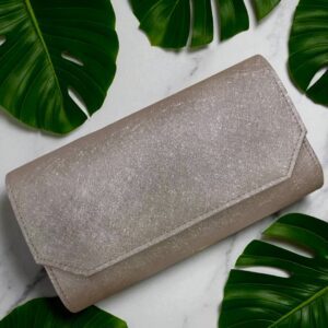 Petra púder színű csillogós alkalmi táska