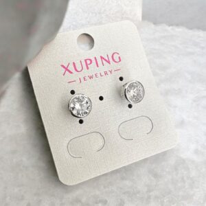 Friderika ezüst színű köves antiallergén xuping fülbevaló