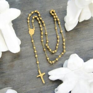 Keresztes nemesacél arany színű férfi nyaklánc