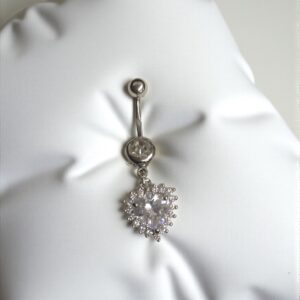 Amara ezüst színű orvosi fém köldök piercing