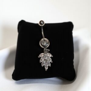 Aletta ezüst színű orvosi fém köldök piercing