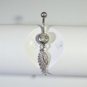 Dolóresz ezüst színű orvosi fém köldök piercing