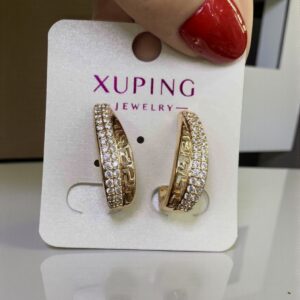 Aida rose gold színű köves antiallergén xuping fülbevaló