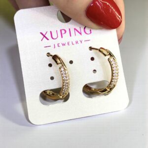 Jázmin rose gold színű antiallergén köves xuping fülbevaló
