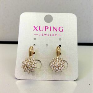 Pálma rose gold színű antiallergén köves xuping fülbevaló