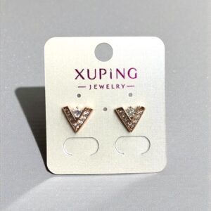 Mirtill rose gold színű antiallergén köves xuping fülbevaló