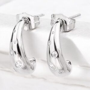 Kelly ezüst színű xuping bedugós fülbevaló