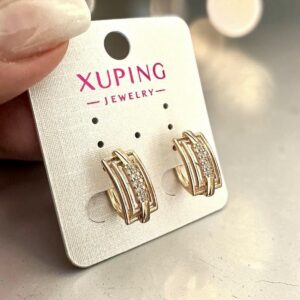 Jessia rose gold színű antiallergén köves xuping fülbevaló