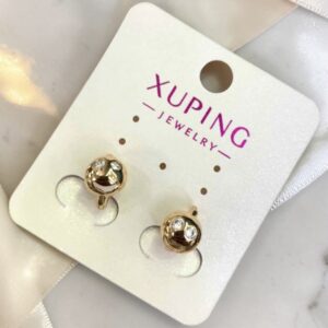 Smile rosegold színű köves antiallergén xuping fülbevaló